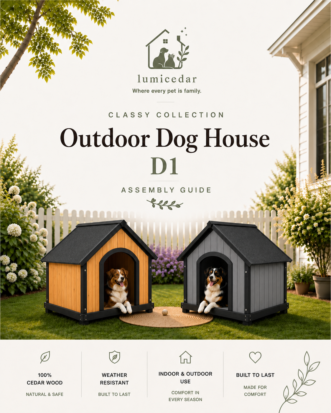 Outdoor Cedar Dog House